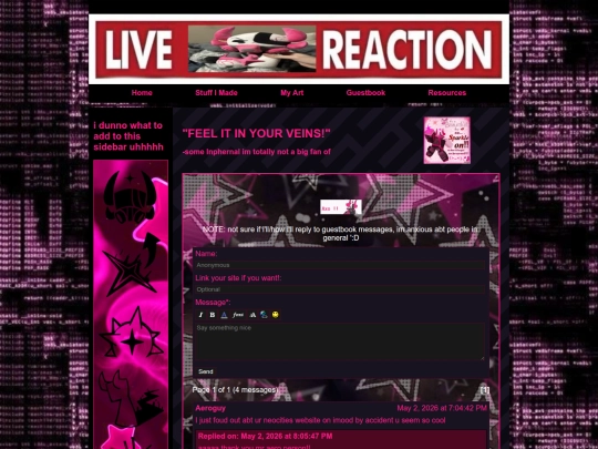 guestbook screenshot