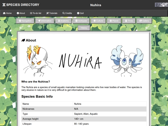 Species Directory/Nuhira screenshot