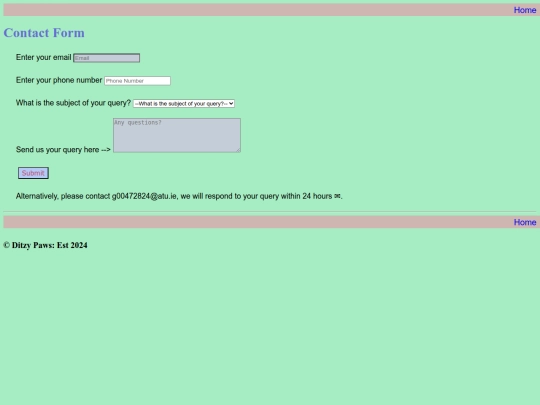Assignment/contact screenshot