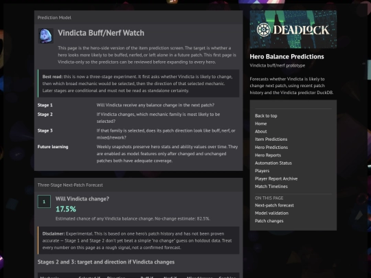 vindicta-predictions screenshot
