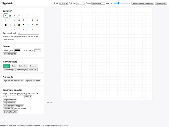 GlyphGrid screenshot