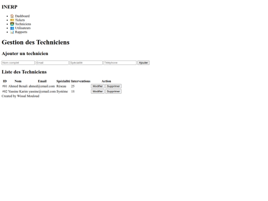 techniciens screenshot