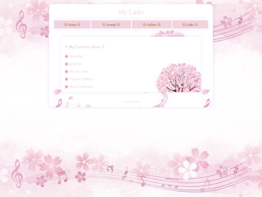 links screenshot
