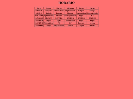 horario screenshot