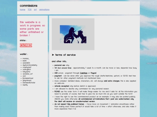 TOS screenshot