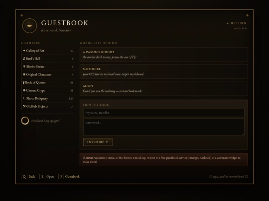 guestbook screenshot