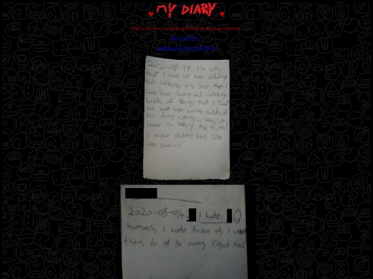 diary screenshot