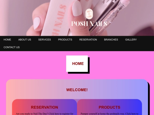 Home Page screenshot
