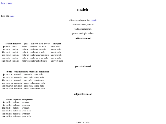 romant/conjugation/maleir screenshot