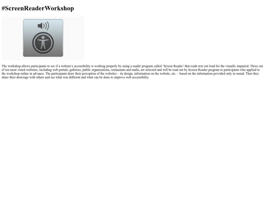 screenreaderworkshop screenshot