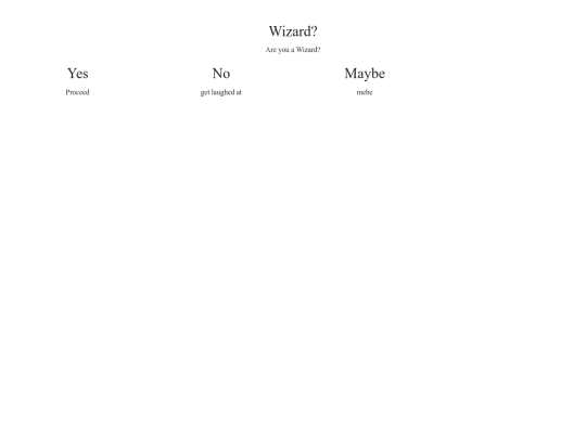 cyoa/Wizard Maybe screenshot