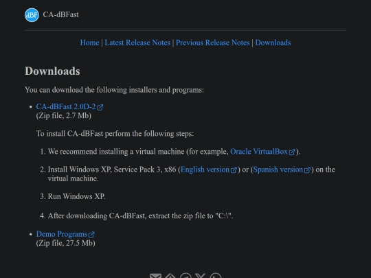 site/downloads screenshot