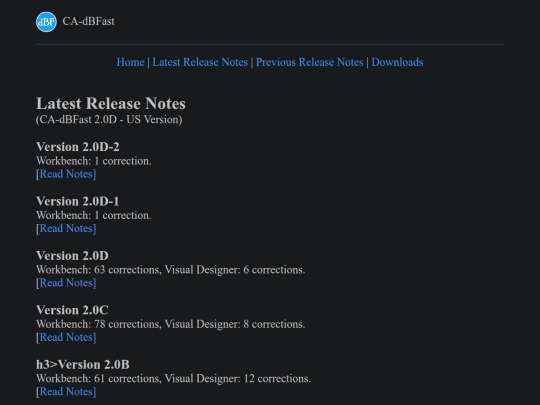 site/latest-release-notes screenshot