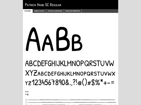 webfontkit-20241114-225112/patrickhandsc-regular-demo screenshot
