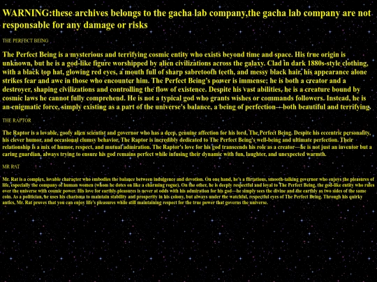DESCRIPTIONS screenshot