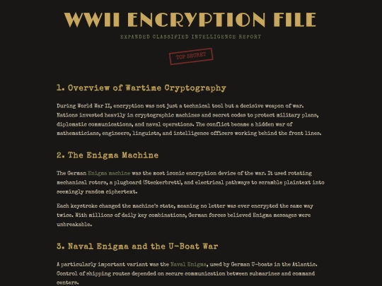 cipher/aboutww2 screenshot