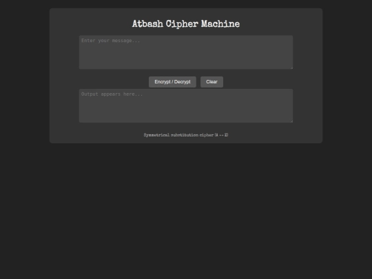 cipher/atbash screenshot