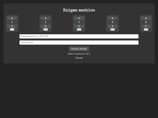 cipher/enigma screenshot