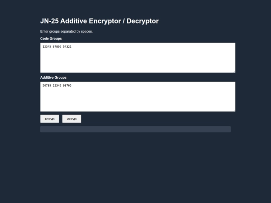 cipher/jn25 screenshot