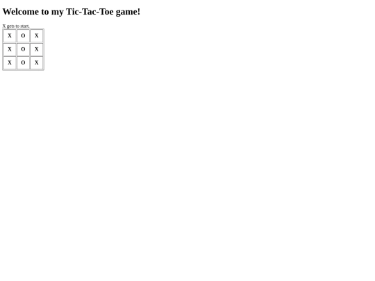 TicTacToeGame screenshot