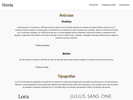 Sistema de diseño/lenguaje screenshot