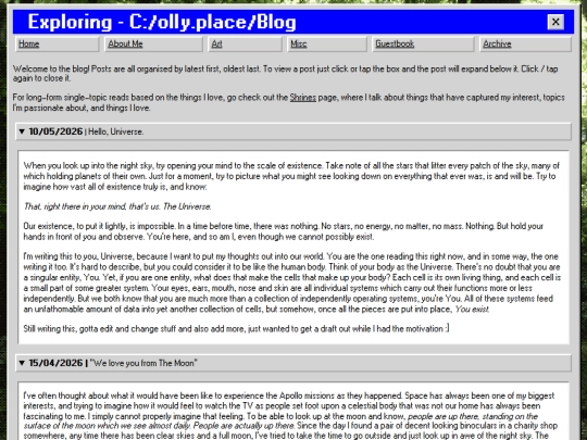 blog screenshot