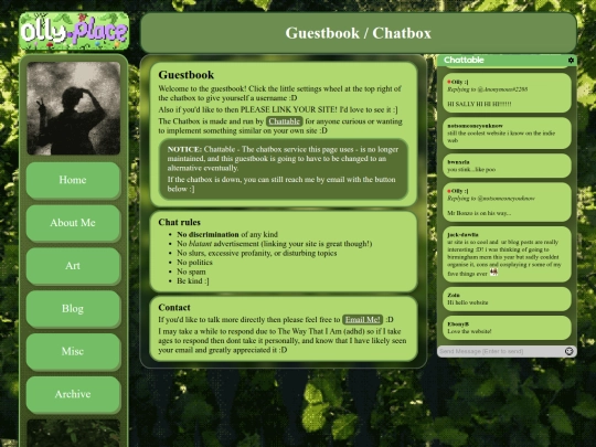 guestbook screenshot