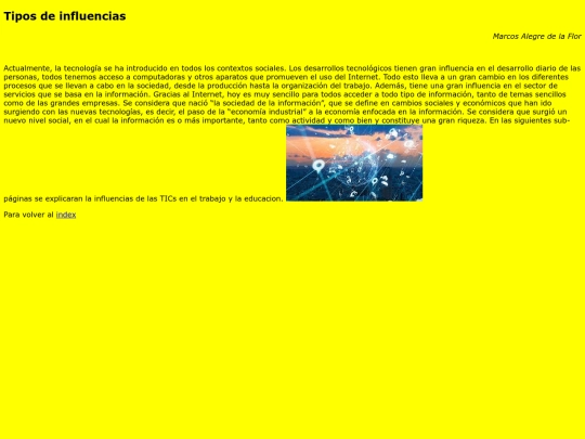 Influenciadelastecnologaseneldesarrollodelasociedaddelainformacinylacomunicacin/Tiposdeinfluencias screenshot