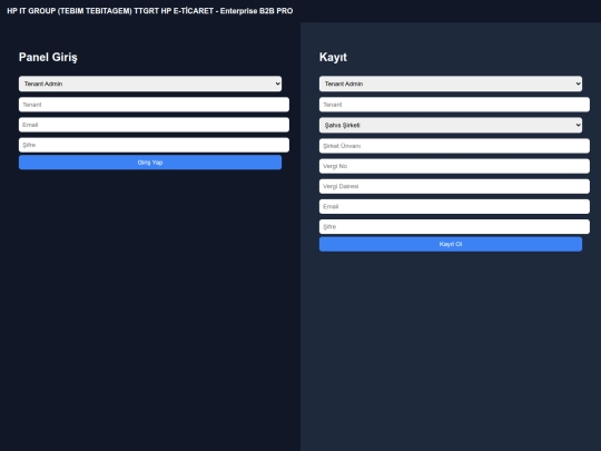 tedarikzinciriyonetimikontrolpaneli/enterpriseb2bpro screenshot