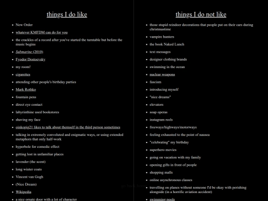 lists screenshot