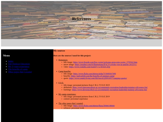project/references screenshot