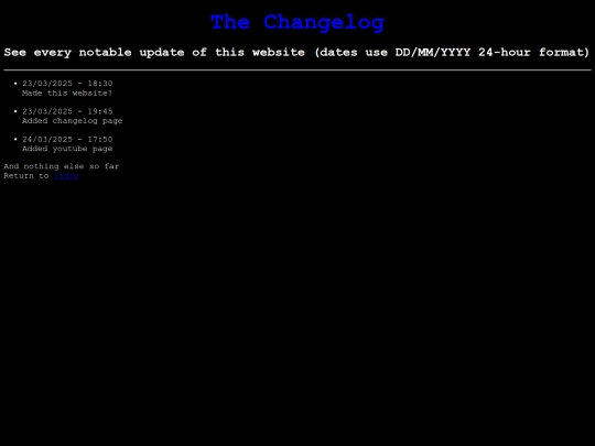 Changelog screenshot