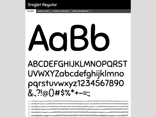 Webfont-Sniglet/sniglet-regular-demo screenshot