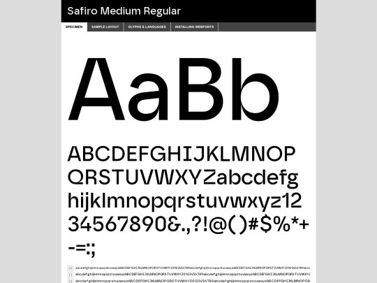 Webfont Kit/safiro-medium-demo screenshot