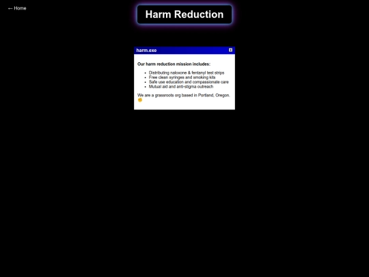 harmreduction screenshot
