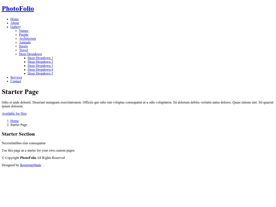 starter-page screenshot