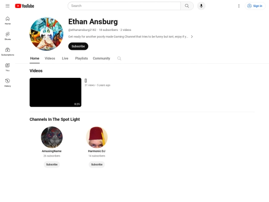 Youtube screenshot