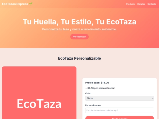 Comercio electrónico /EcoTaza screenshot