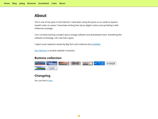pages/about screenshot