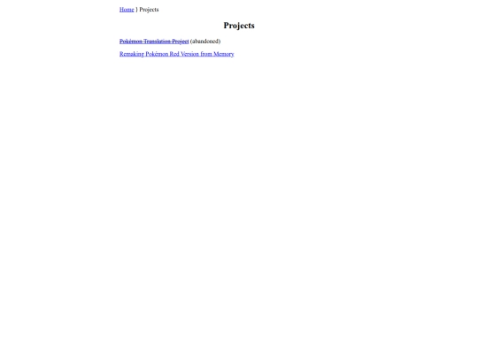 projects screenshot