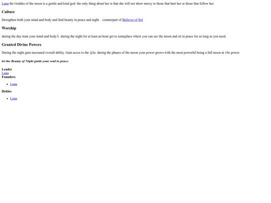 Forthunder Files/Organization-Believers of Luna-ee9 screenshot
