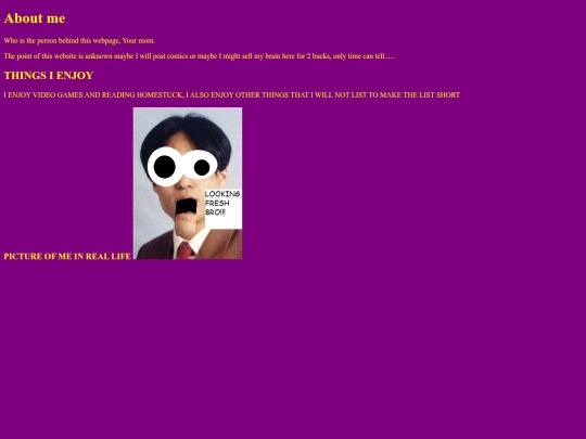 aboutmepage screenshot