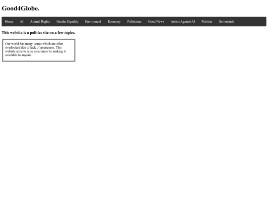 html pages/GoodNews screenshot