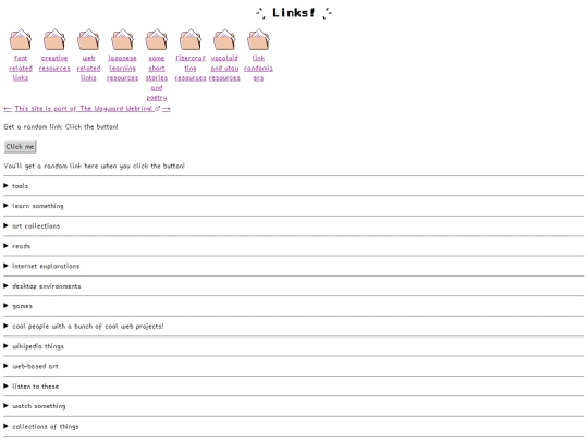 links screenshot