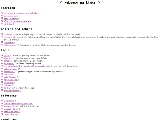 links/web screenshot