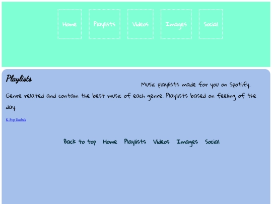 Playlists screenshot