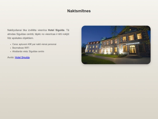 naktsmītnes screenshot