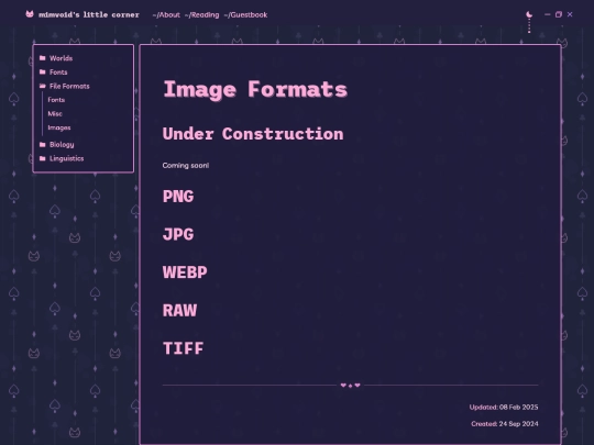 formats/images screenshot