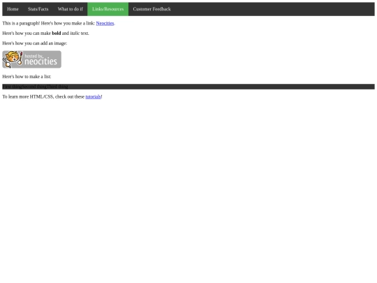 links screenshot