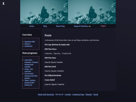 fonts screenshot